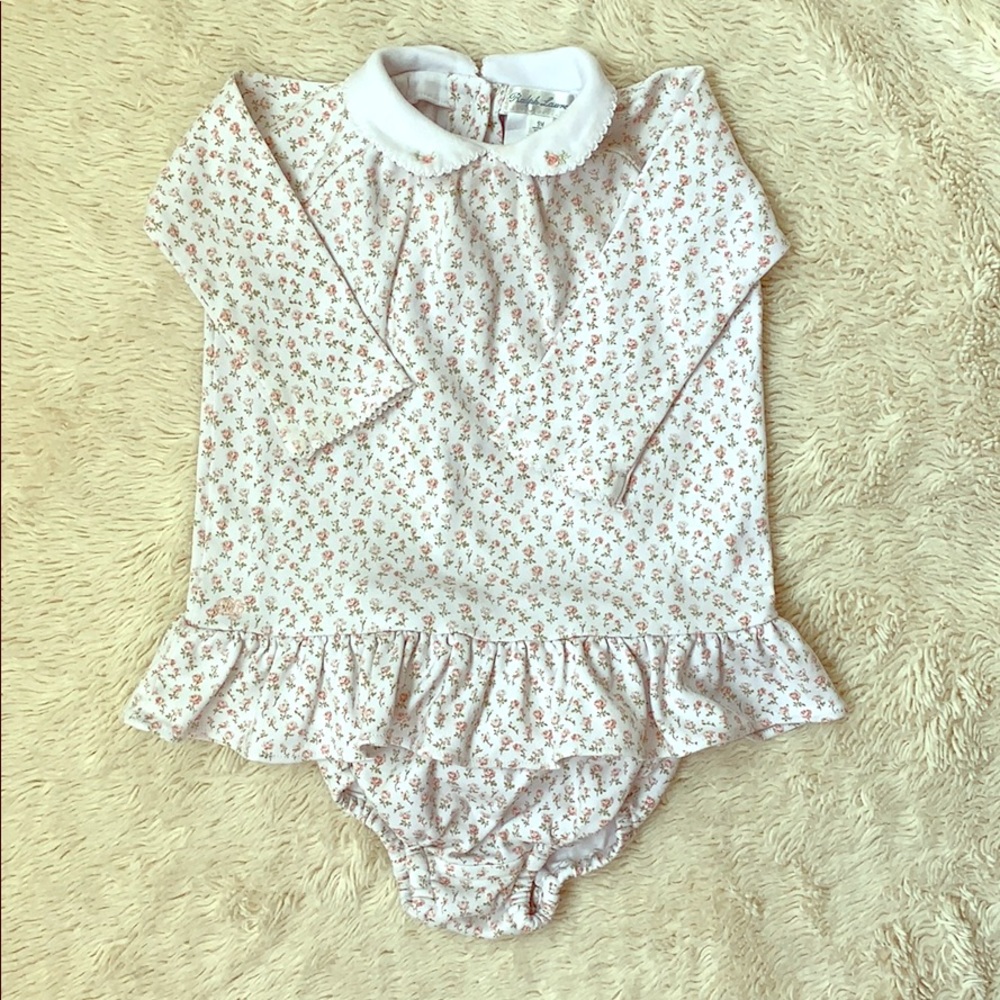 Ralph Lauren Pima Cotton Ruffled Dress & Bloomers
